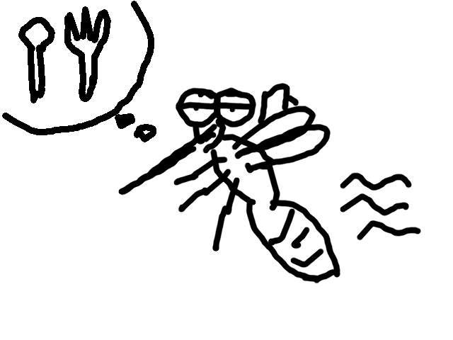 4コマ漫画（蚊）